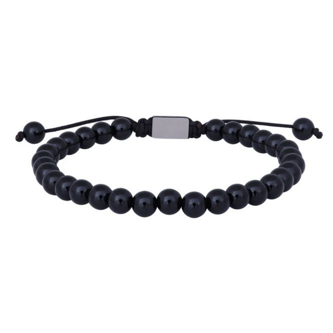 Hovedbilde 6mm stenarmbånd med onyx