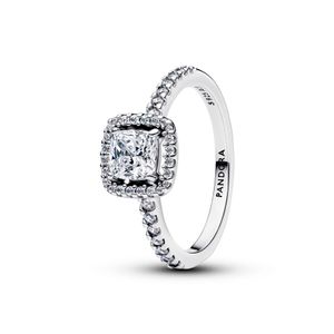 Hovedbilde Sparkling Square Halo Ring 