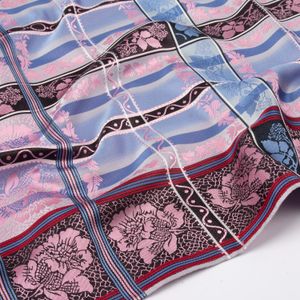 Hovedbilde Eufemia silkeskjerf - Rosa & bl&aring; 