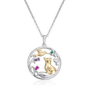 Hovedbilde Anheng i s&oslash;lv forgylt og rhodinert med cirkoner