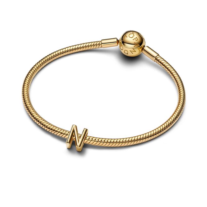 Hovedbilde Letter N 14k gold-plated charm