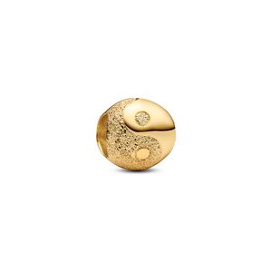 Hovedbilde Textured Yin and Yang mini charm - gold plated 