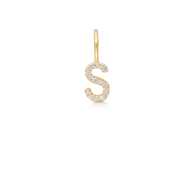 My S Diamant Anheng - 18kt Gult Gull