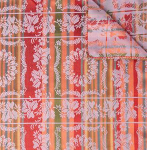 Hovedbilde Victoria silkeskjerf - R&oslash;d, Oransje & gr&oslash;nn 