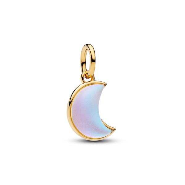 Sparkling Crescent Moon Dangle Charm 