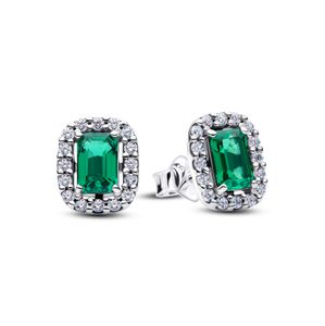 Hovedbilde Sparkling Green Rectangular Stud Earrings