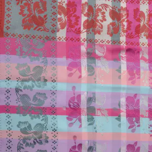 Hovedbilde Gabriella silkeskjerf - Rosa, lilla & r&oslash;d 