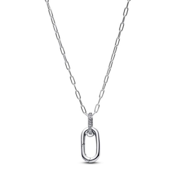 Necklace with openable link pendant 